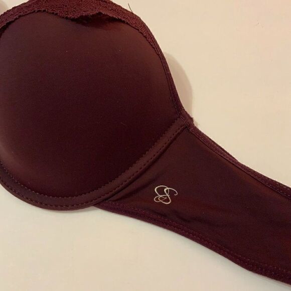 Jessica Simpson Purple Lace Trim Lightly Padded Underwire Bra 34C - Picture 8 of 8